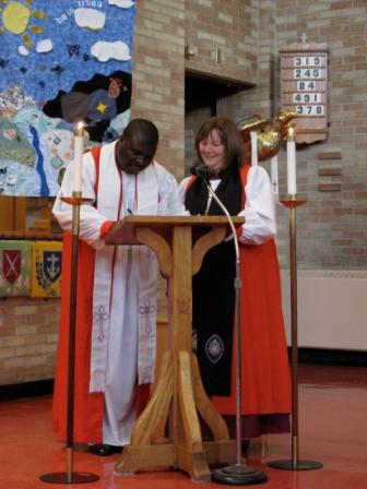 Bishop Sixbert and Bishop Jane sign partnership agreement